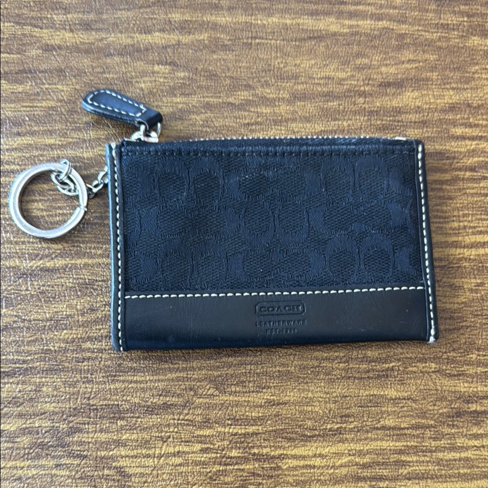 Coach Black Key & Card Holder